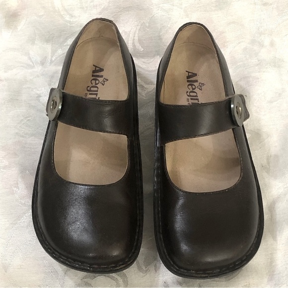 ALEGRIA Paloma Mary Jane Choco Deep Brown Smooth Leather sz 37 EU 7-7.5 US - Picture 4 of 10